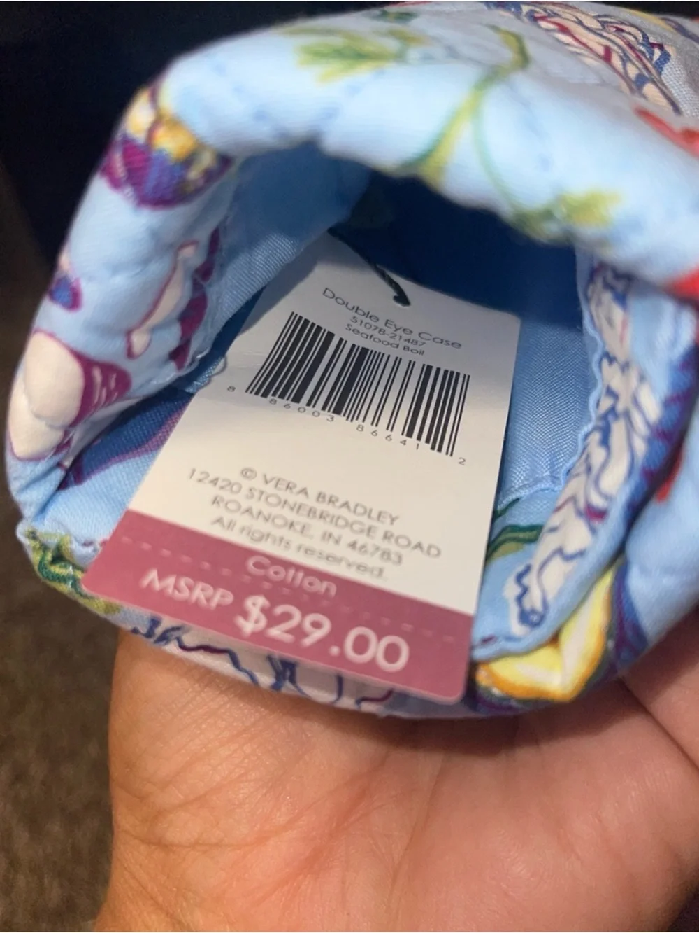 Vera Bradley Double Eye Case SEAFOOD BOIL NWT